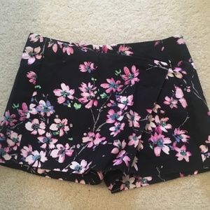 Express floral skort shorts skirt